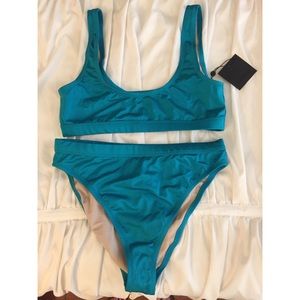 NWT high waist teal bikini